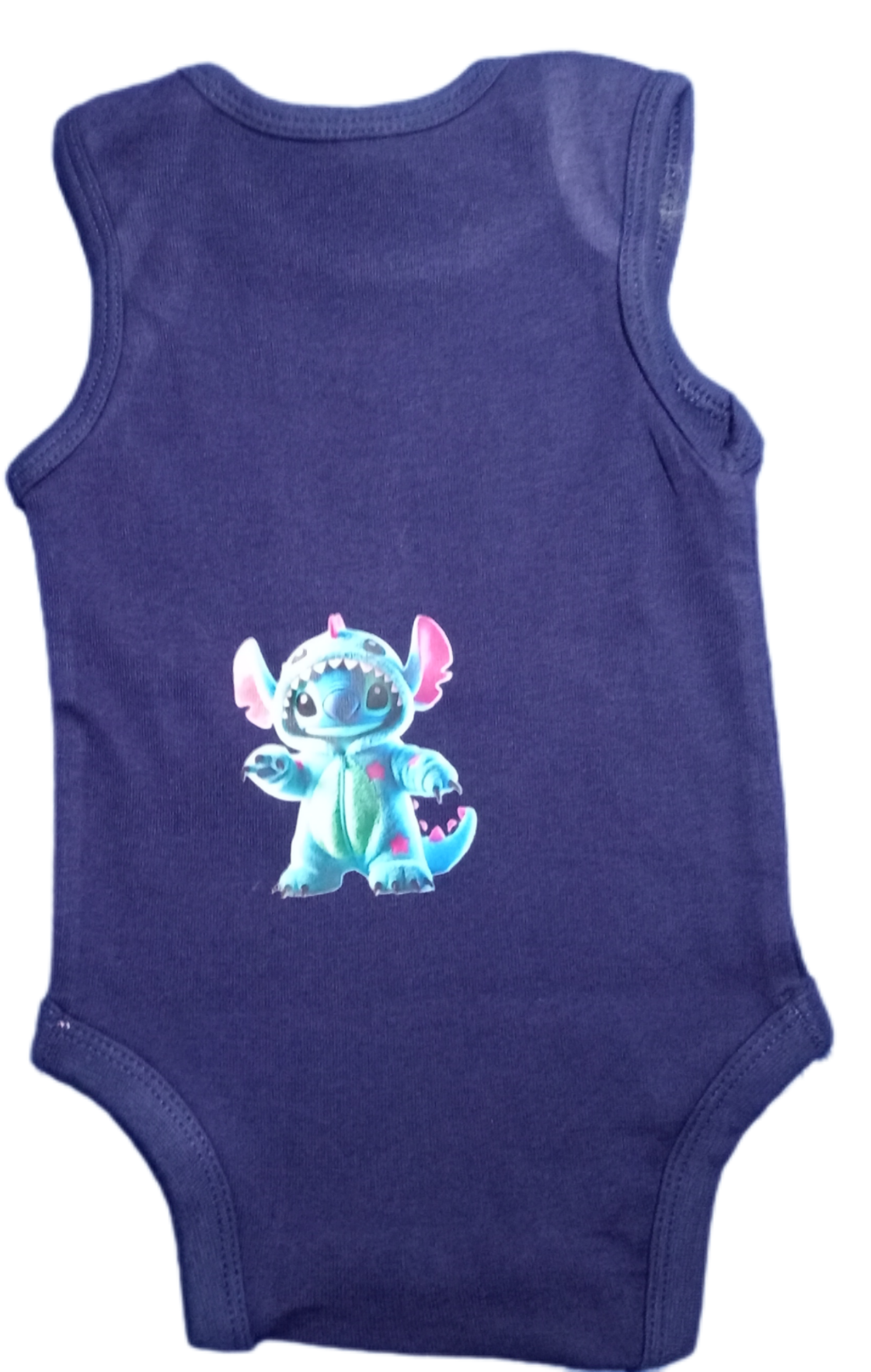 Dark Blue Baby Onesie – Cute Baby Stitch Graphic Bodysuit